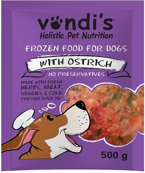 Vondi's Frozen Natural Ostrich Adult 500G