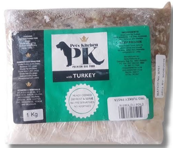 Pet's Kitchen Frozen Turkey 500G