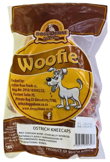 Doggobone Raw Food Ostrich Kneecaps 1Kg