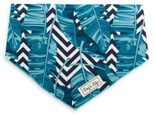 Dog's Life Palm Tree Bandana Green Large