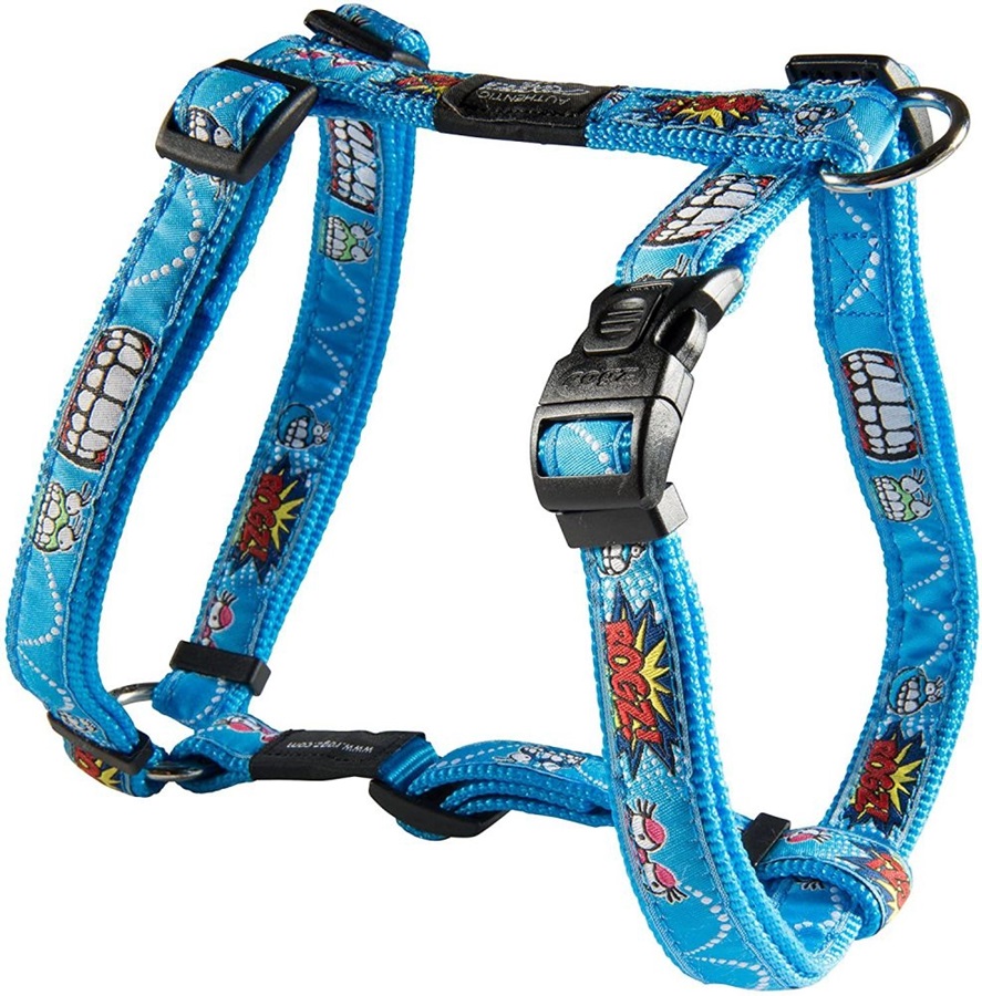 Rogz Fusion Classic Harness Comic Blue Large 45-75Cm