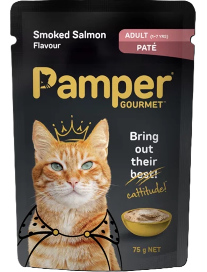 Pamper Adult Gourmet Pate Salmon 75G