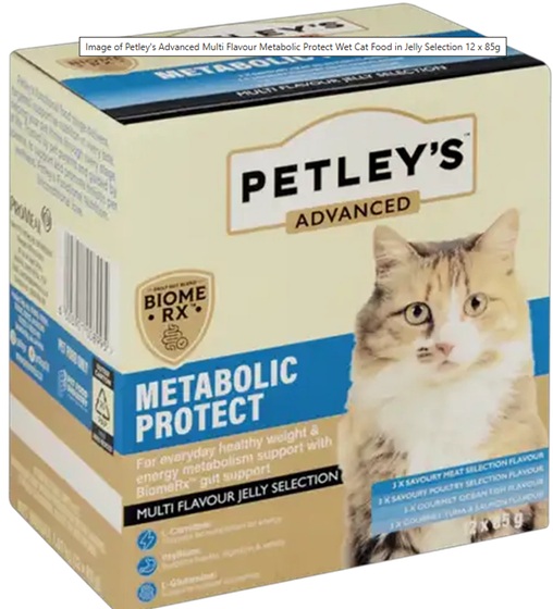Petley's Adv Multi Flavour Metabolic Protect W/Jelly 85Gx12