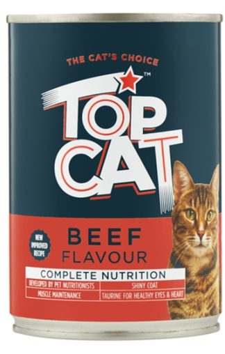 Top Cat Beef Meatloaf Adult 425G