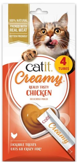 Catit Creamy Lickable Treats Tasty Chicken 10Gx4