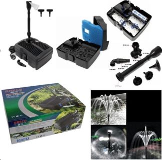 Grech Cuf-5000 All-In-One Submersible Pond Filter, Pump & Uv Stabiliser 9W 2000L/H