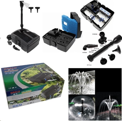 Grech Cuf-5000 All-In-One Submersible Pond Filter, Pump & Uv Stabiliser 9W 2000L/H
